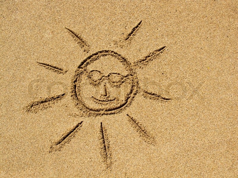 800x600 Simple Sun Drawing On The Sand Stock Photo Colourbox - Simple Sun Drawing
