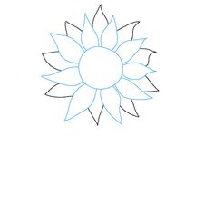 236x236 Best Drawing - Simple Sunflower Drawing