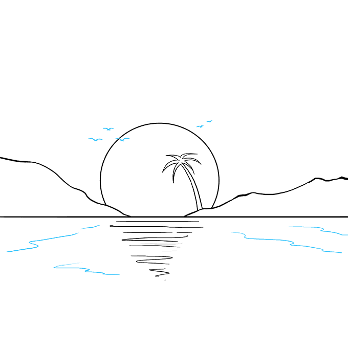 Simple Sunset Drawing At Explore Collection Of