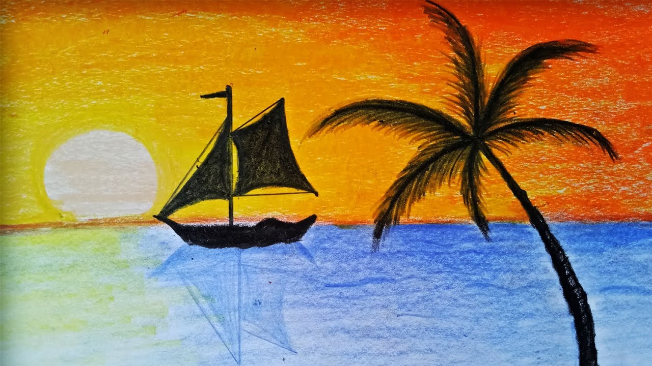 Simple Sunset Drawing At Explore Collection Of