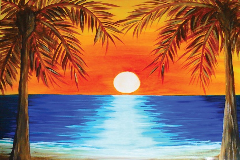 Simple Sunset Drawing At Paintingvalley Com Explore Collection