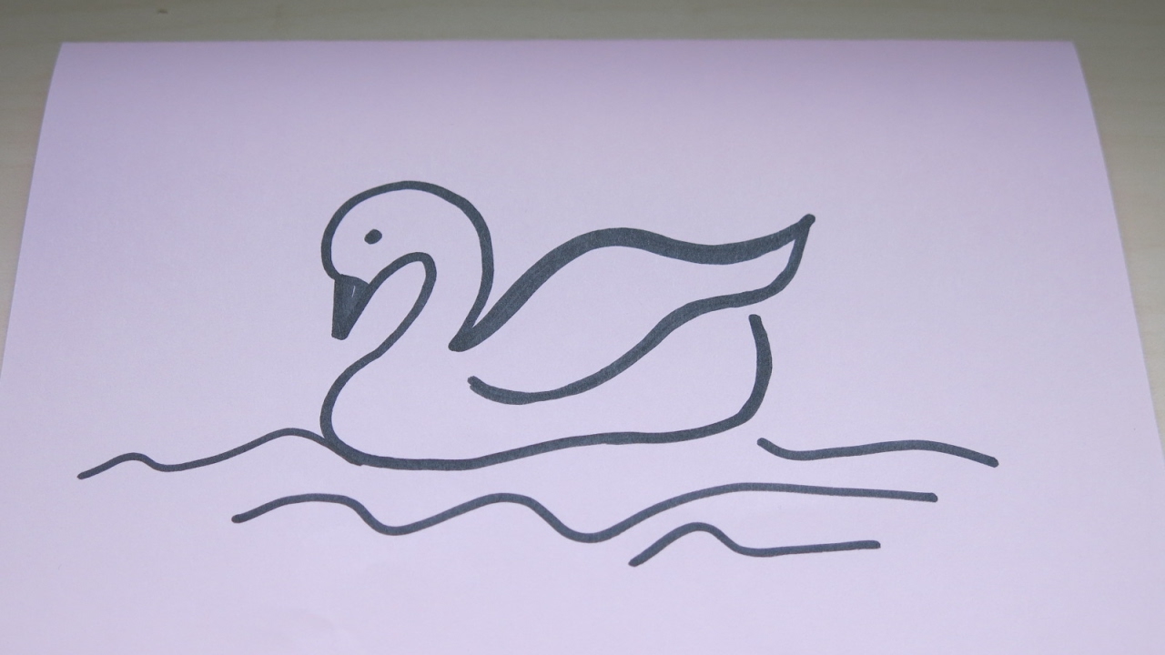 1280x720 How To Draw A Swan Simple Drawing Tutorial For Kids - Simple Swan Drawing