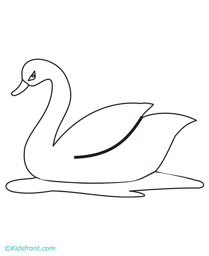 720x880 Swan Drawing Easy For Free Download - Simple Swan Drawing