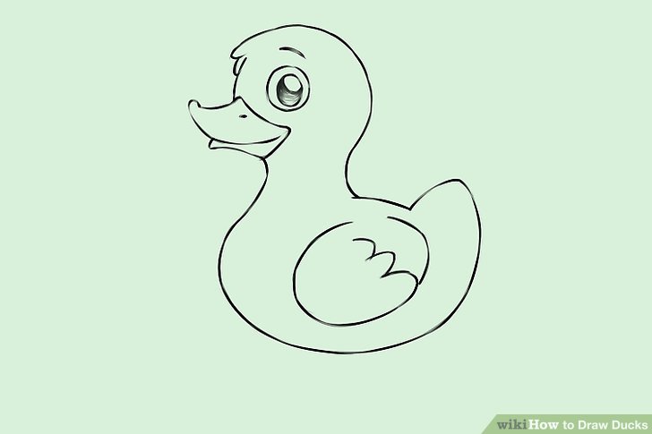728x485 How To Draw Ducks - Simple Swan Drawing