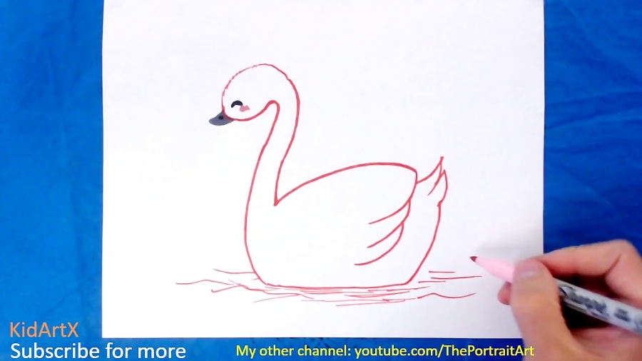 900x506 How To Draw Simple Swan - Simple Swan Drawing