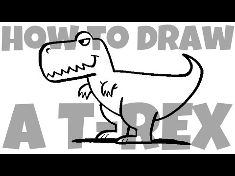 480x360 how to draw a t rex - Simple T Rex Drawing