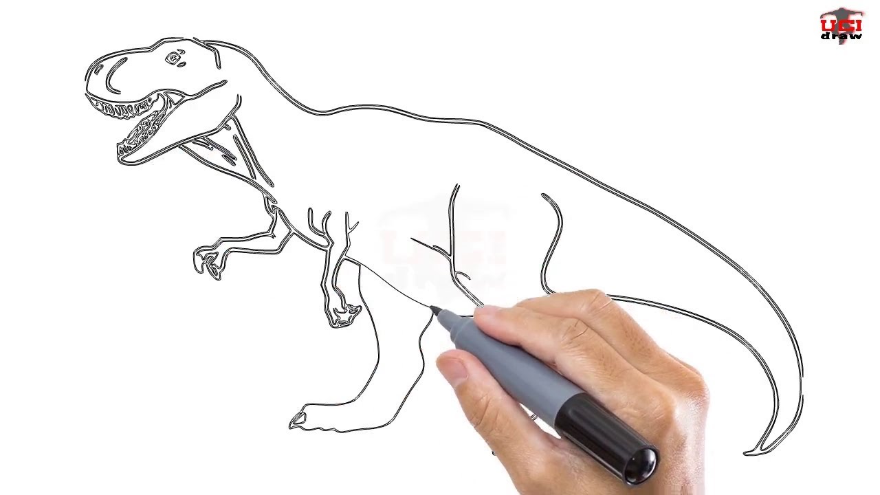 t rex drawing simple