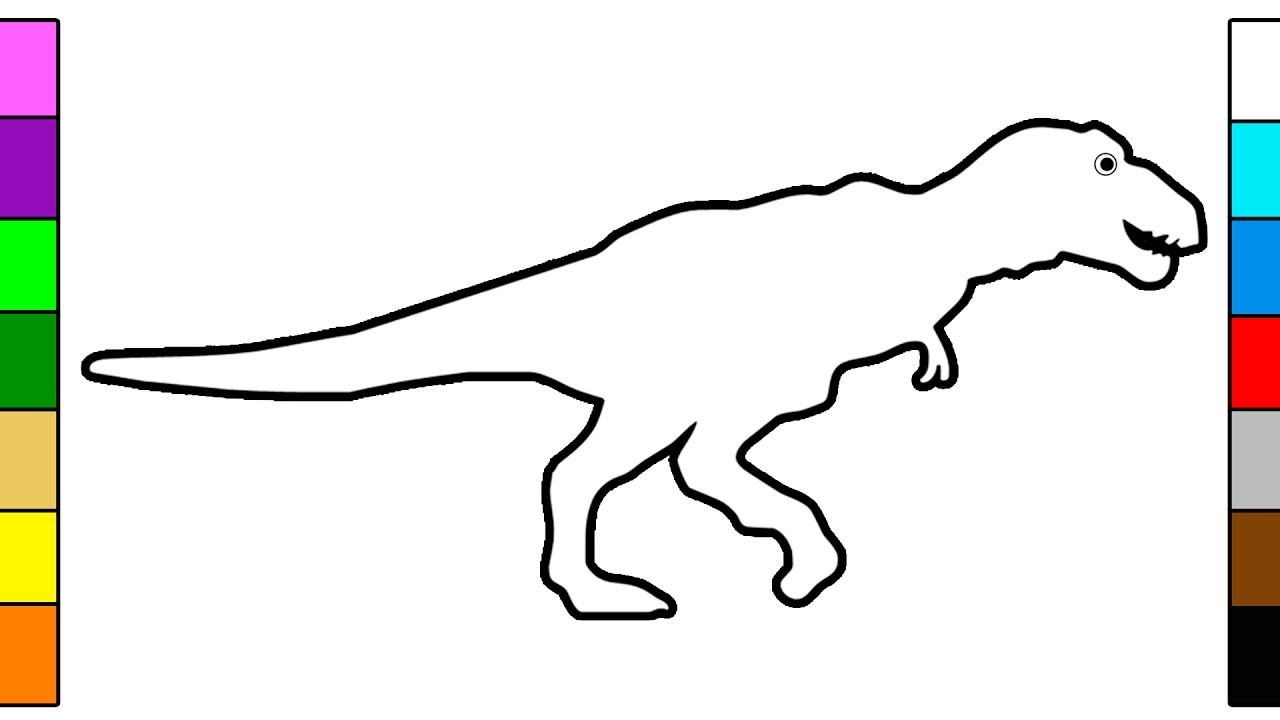 Simple Dinosaur Coloring Pages Best T Rex Drawing Trex Sketch - Simple T .....