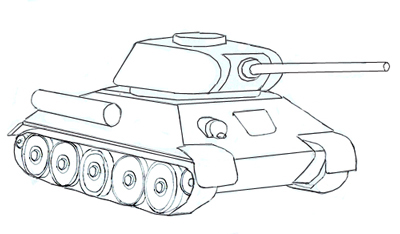 400x234 Military Tank Drawing Simple - Simple Tank Drawing