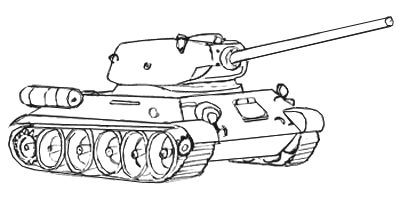 400x199 How To Draw A Tank - Simple Tank Drawing