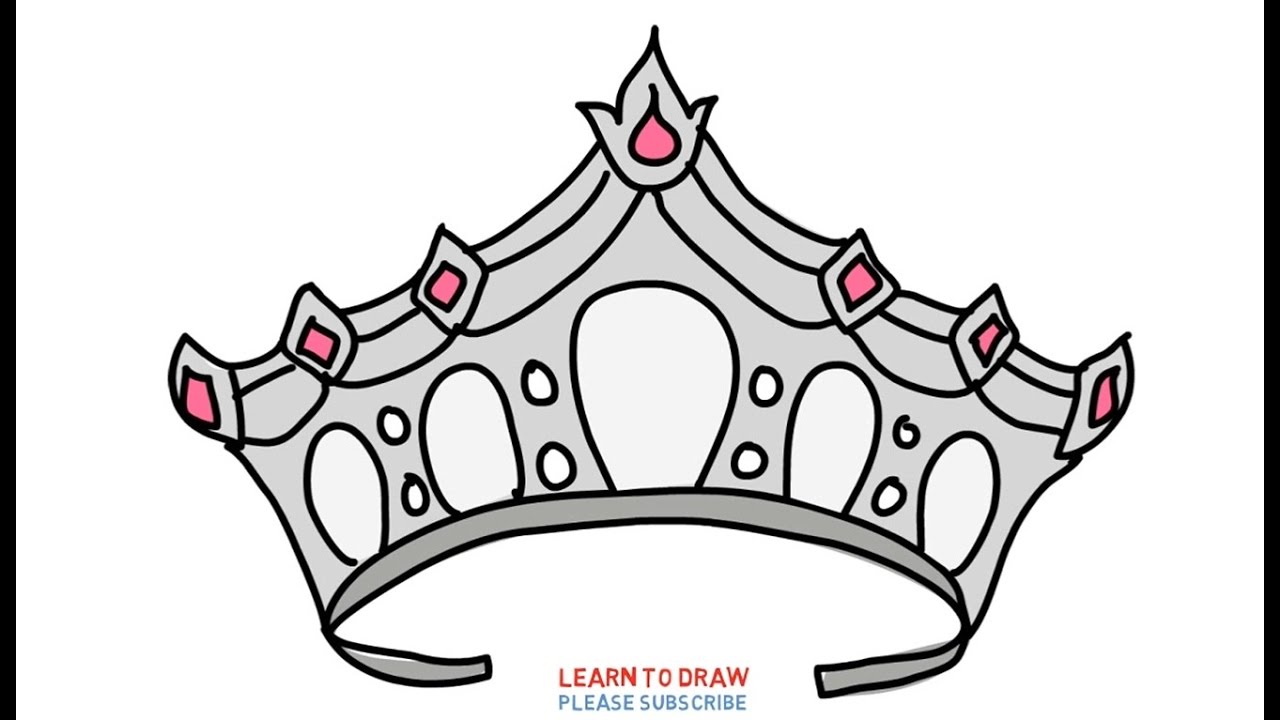 1280x720 Easy Step For Kids How To Draw A Queen's Crown - Simple Tiara Drawing