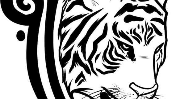 570x320 simple tiger face drawing how to draw a tattoo design tig on tiger - Simple Tiger Face Drawing