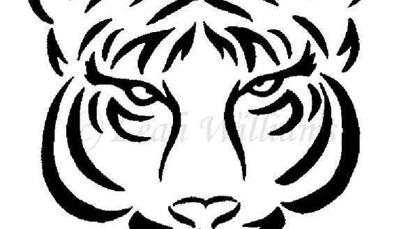 Simple Tiger Face Drawing at PaintingValley.com | Explore collection of ...