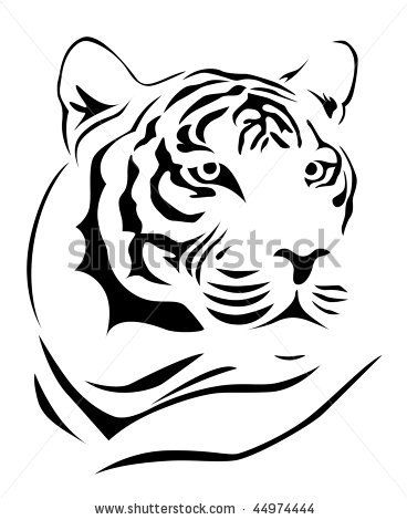 368x470 Simple Tiger - Simple Tiger Face Drawing