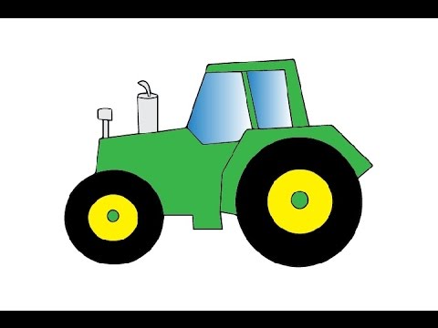 480x360 How To Draw A Tractor Easy Step - Simple Tractor Drawing