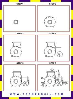 236x321 How To Draw A Tractor, Step - Simple Tractor Drawing