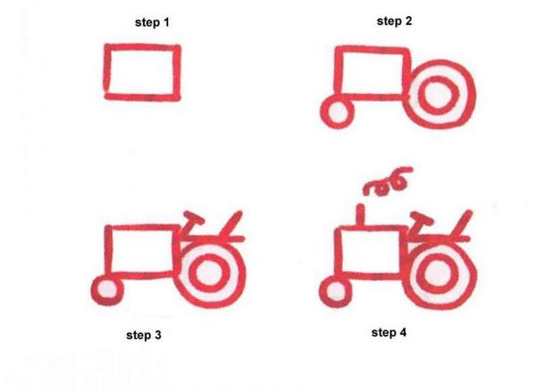 620x438 How To Draw How To Draw A Tractor - Simple Tractor Drawing