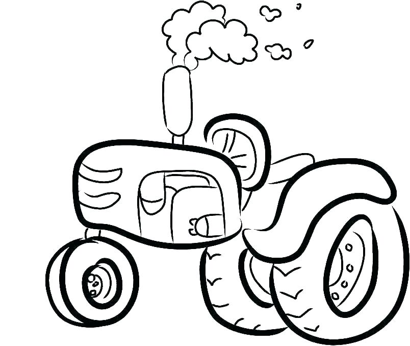 Download Simple Tractor Drawing at PaintingValley.com | Explore collection of Simple Tractor Drawing