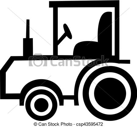 450x415 Simple Tractor Vector - Simple Tractor Drawing