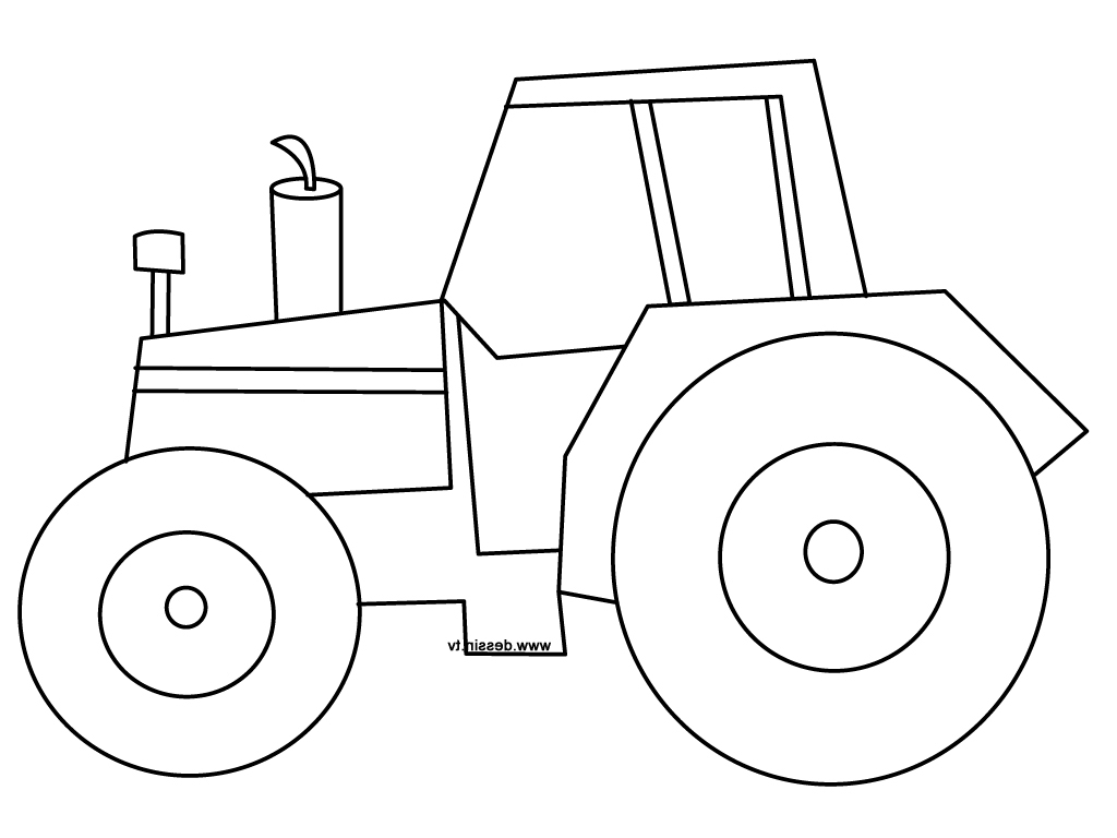 1024x768 Tractor Drawing Free Download - Simple Tractor Drawing