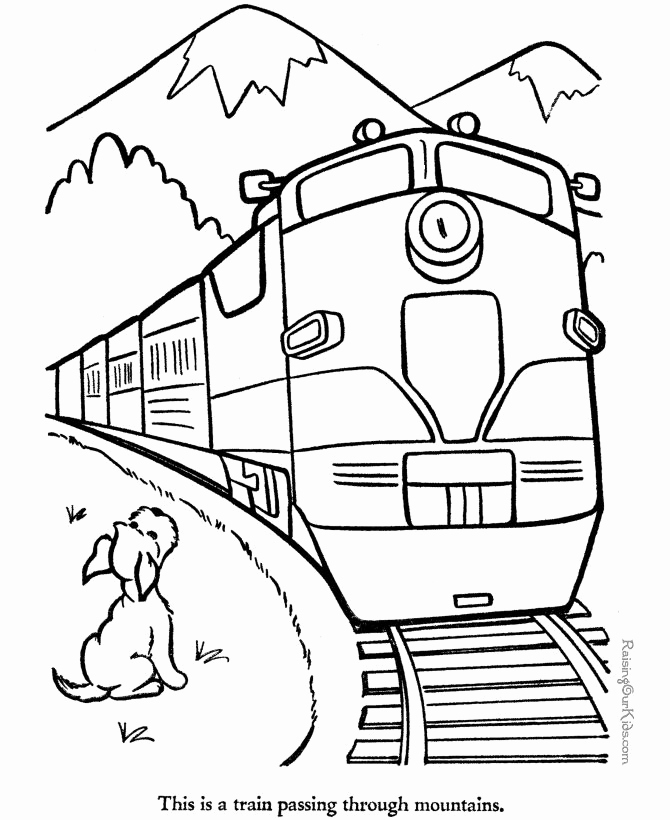 670x820 Simple Train Coloring - Simple Train Drawing
