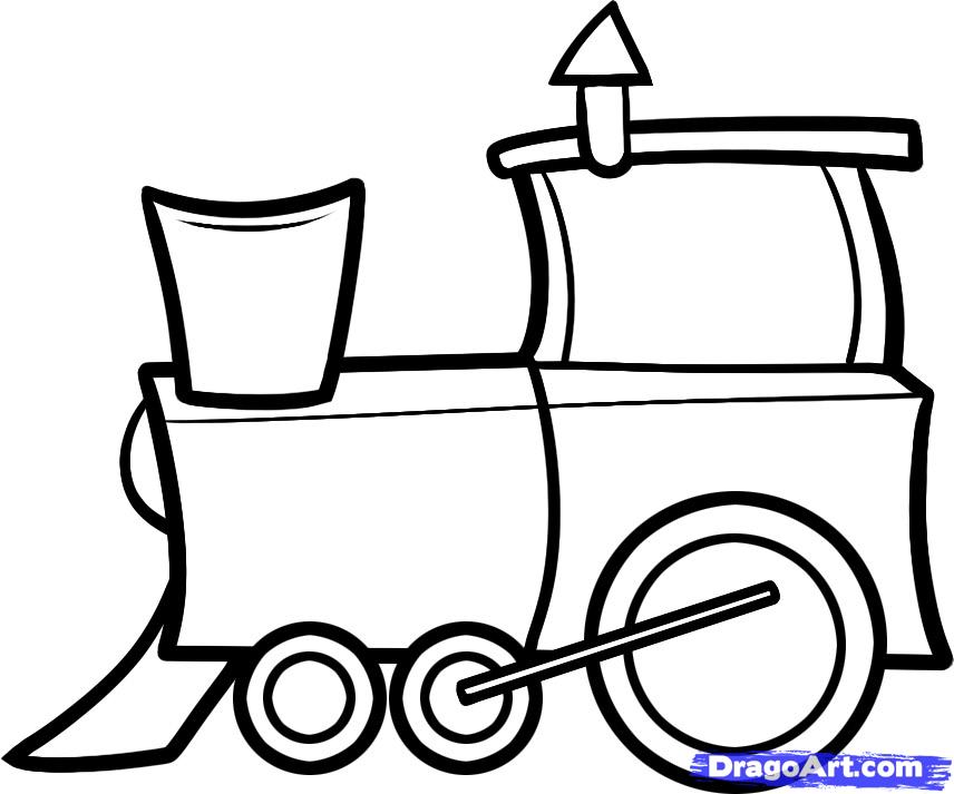 856x713 Step How To Draw A Train For Kids - Simple Train Drawing