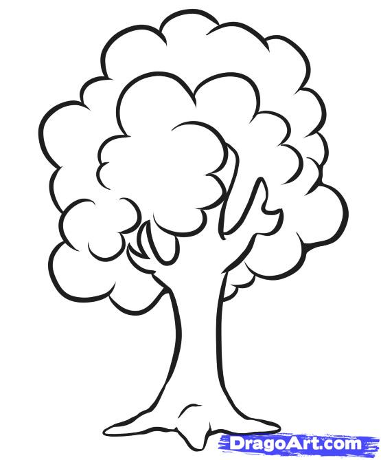 Simple Tree Drawing at PaintingValley.com | Explore collection of ...