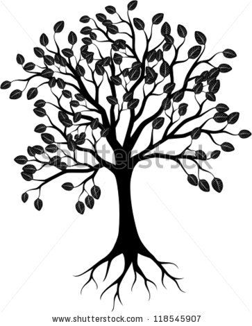 363x470 Line Drawing Of A Tree - Simple Tree Line Drawing
