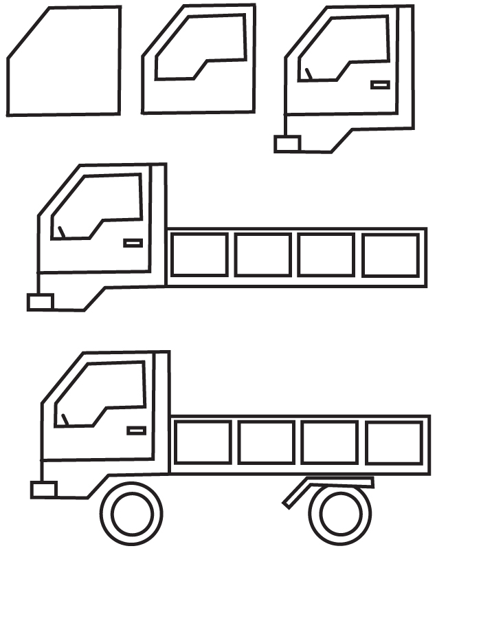 700x900 Drawing Truck - Simple Truck Drawing