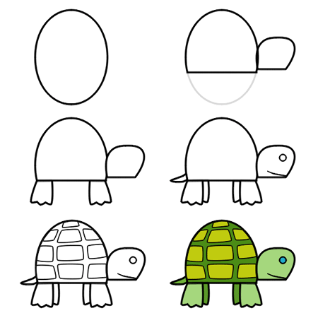 Simple Turtle Drawing at PaintingValley.com | Explore collection of ...