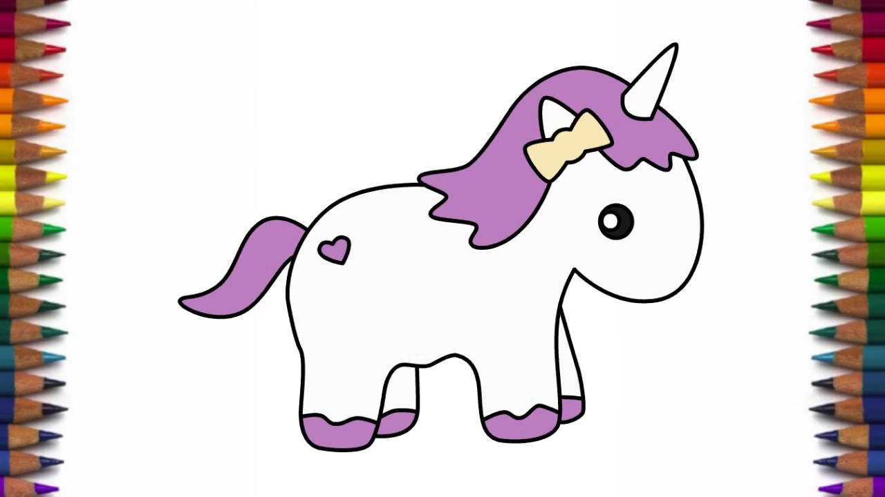1280x720 How To Draw Cute Pony Unicorn Quick And Easy Step - Simple Unicorn Drawing