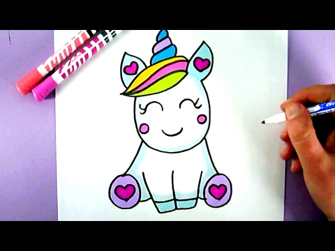 480x360 How To Draw A Super Cute And Easy Unicorn - Simple Unicorn Drawing