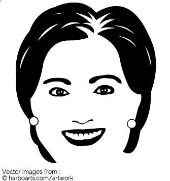 335x355 Download Hillary Clinton Simple - Simple Vector Drawing
