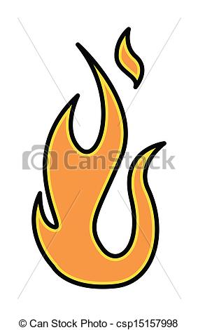 283x470 Simple Fire Flame - Simple Vector Drawing