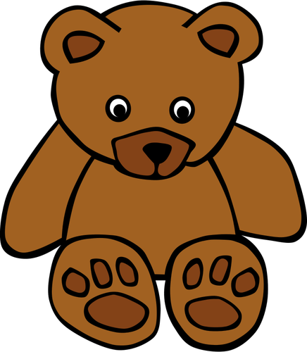 436x500 Simple Teddy Bear Vector Drawing - Simple Vector Drawing