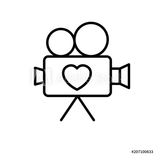 500x500 wedding party film documentation video camera with love - Simple Video Camera Drawing