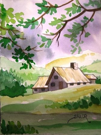 336x446 Easy Watercolor Paintings Showing - Simple Watercolor Drawing