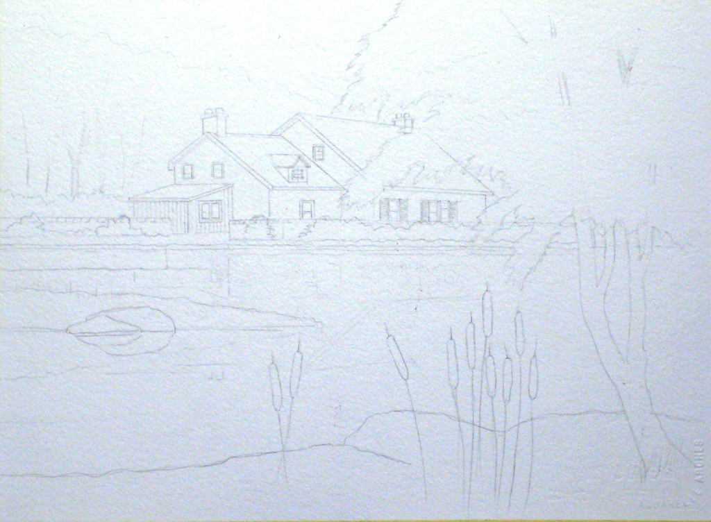 1024x752 How To Paint A Landscape In Watercolor - Simple Watercolor Drawing