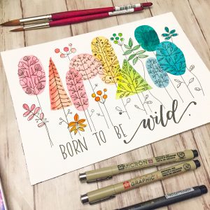 300x300 whimsical watercolors and simple floral drawings - Simple Watercolor Drawing