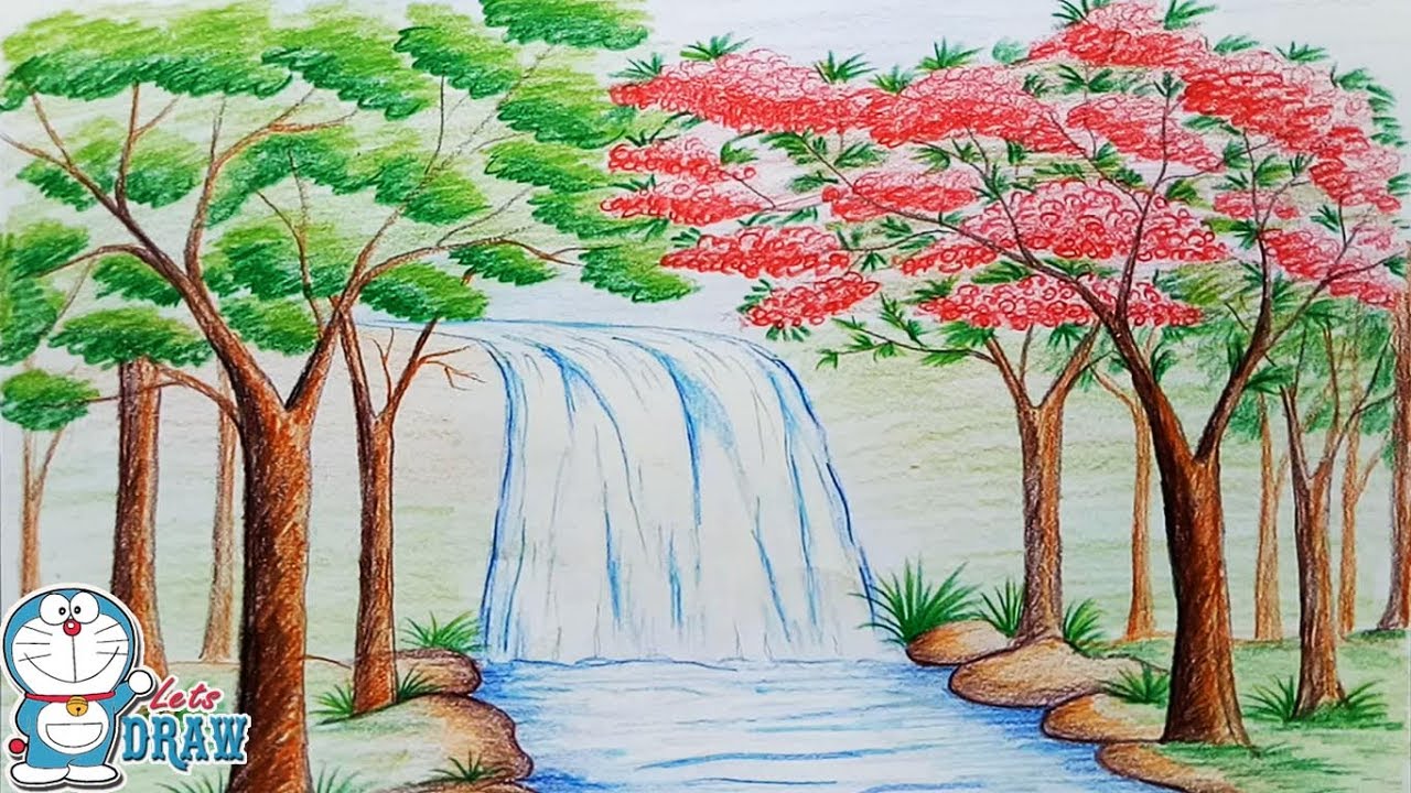 Featured image of post Easy Nature Waterfall Easy Nature Scenery Drawing / Easy nature scenery drawing step by step.