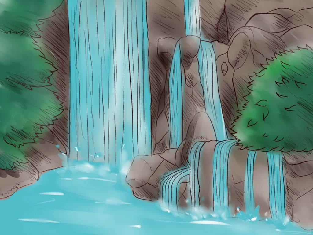 Simple Waterfall Drawing at Explore collection of