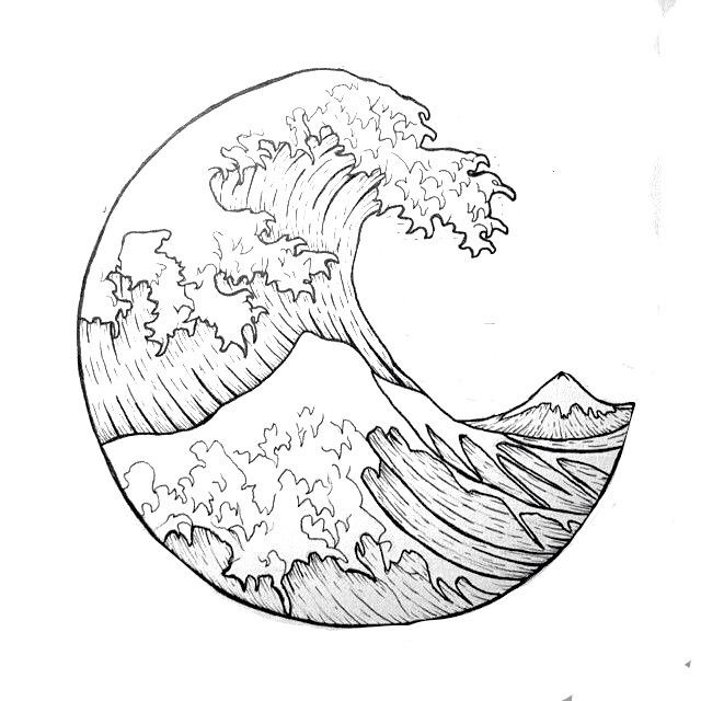 640x640 Waves Drawing Lineart For Free Download - Simple Wave Drawing