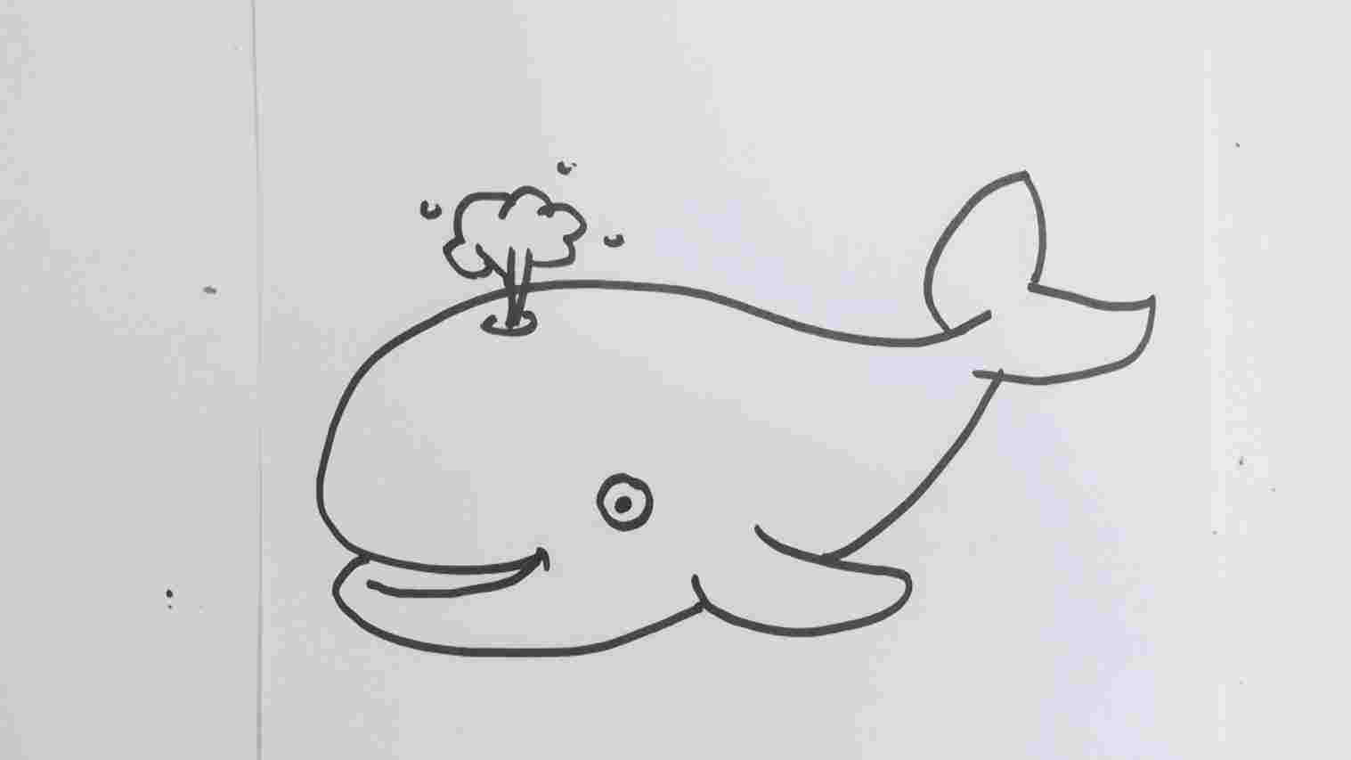 1517x853 how simple whale drawing to draw cute cartoon whale - Simple Whale Drawing