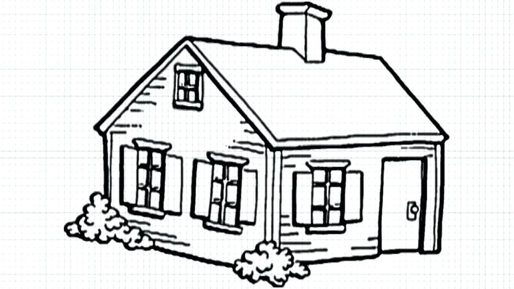 1024x576 House Drawing Easy - Simple White House Drawing