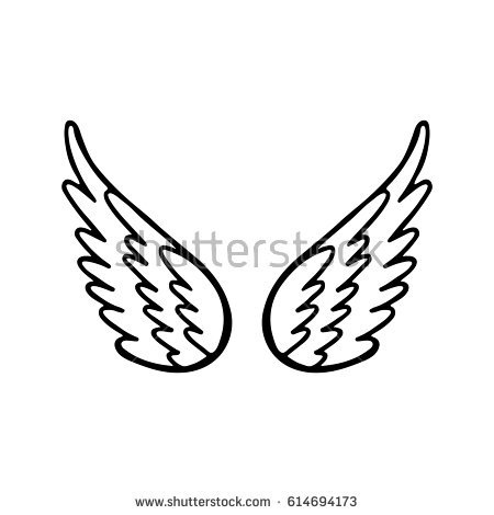 Simple Wings Drawing at PaintingValley.com | Explore collection of ...