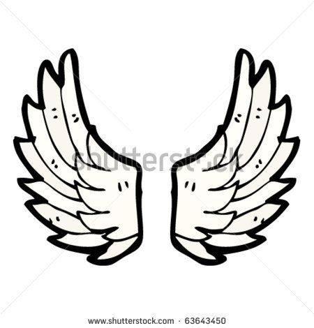 450x470 simple angel wings drawing angel wings drawing stock vector - Simple Wings Drawing