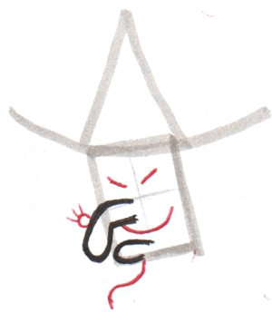 300x344 How To Draw Witch Flying Broomstick Halloween Drawing Tutorial - Simple Witch Drawing