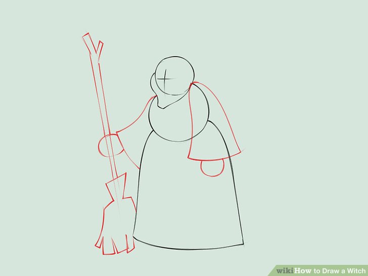 728x546 How To Draw A Witch - Simple Witch Drawing
