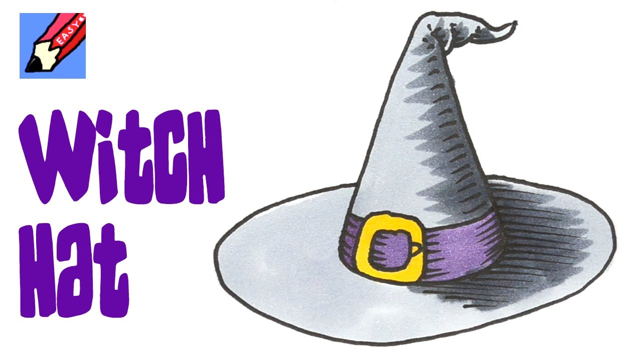 1280x720 How To Draw A Witch Hat Real Easy - Simple Witch Drawing