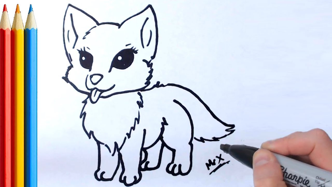 1280x720 How To Draw Wolf - Simple Wolf Drawing